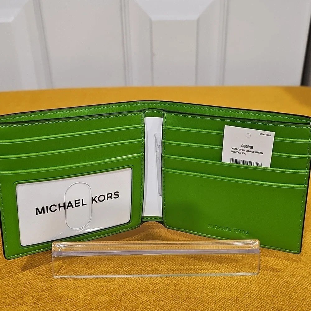 Michael Kors Men's Cooper Billfold In Jungle Green NWT